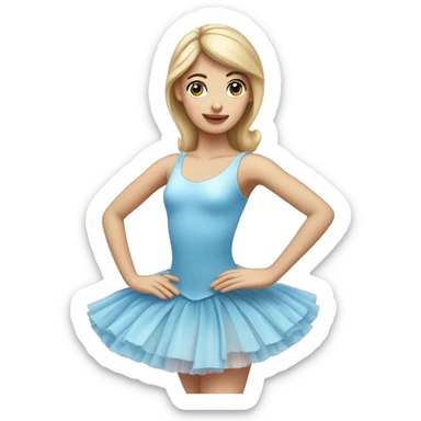 balerina w niebieskim stroju sticker