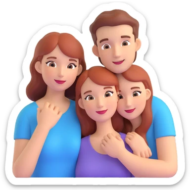 couple posing, close up pose, living room background sticker