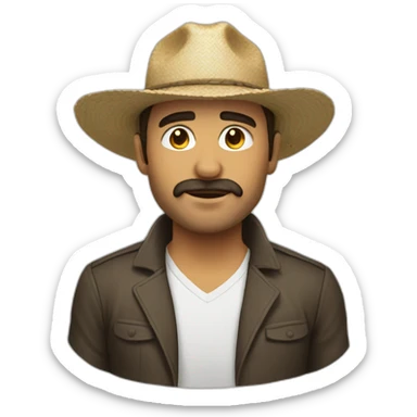 Hombre gordo playa sticker