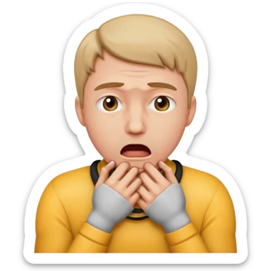 person strangling themself  sticker