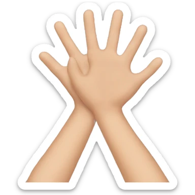 taking hands sticker