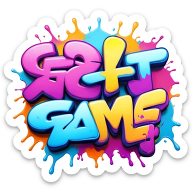 graffiti of the words Get outta my game  sticker