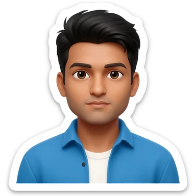 Indian young man at 25 years old  sticker
