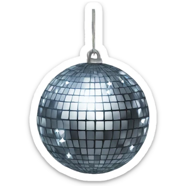 Disco ball with bow sticker