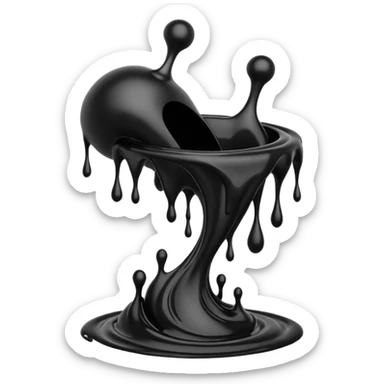 black ink splatter sticker