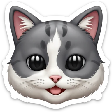 Cat in love and in happy tears sticker