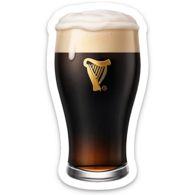 pint of guinness with flat top sticker
