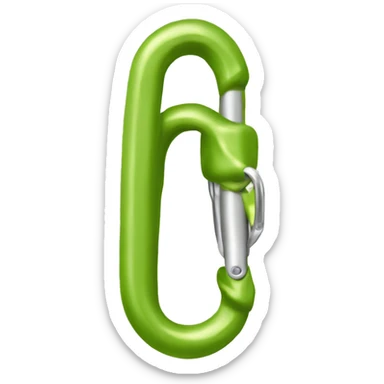 climbing carabiner realistic in pistachio color  sticker