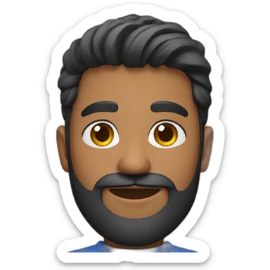 sri lankan handsome young guy with a beard sticker