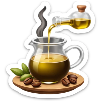 coffee blend infused olive oil sticker