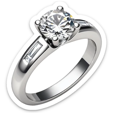 glitter white diamond married ring sticker