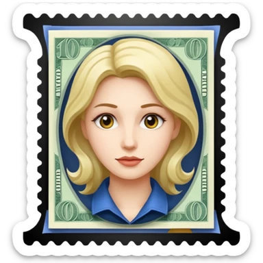 Woman On A Banknote sticker