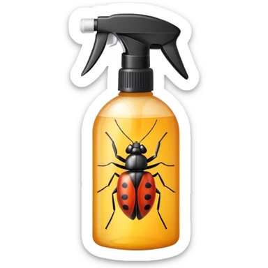 realistic bug killing spray sticker