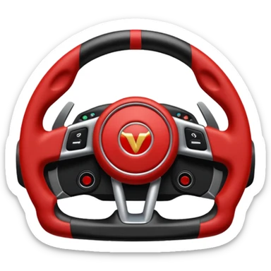 volante de racing sin logo sticker