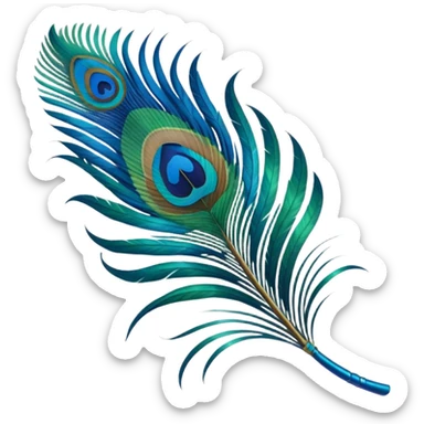 Peacock feather emoji sticker