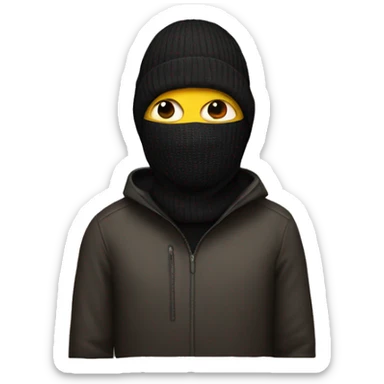 A man with a ski mask on  sticker