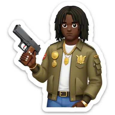 Chief keef with Glock switch sticker
