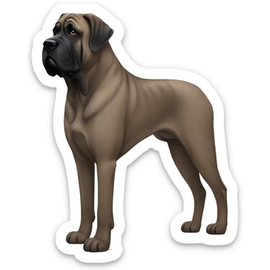 Brindle English mastiff sticker
