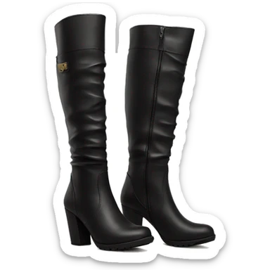 Black leather knee high boots sticker