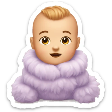 Baby with tuft sticker