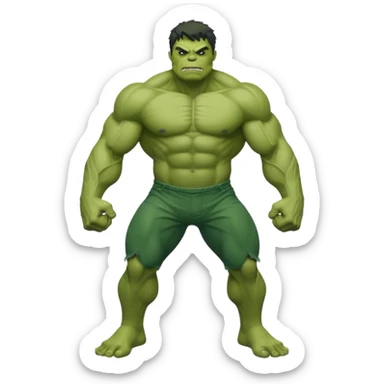 Hulk full body flexing his arm sticker