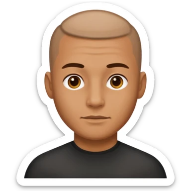 Gözlük yok sağ taraf saç kesimi sıfır sticker