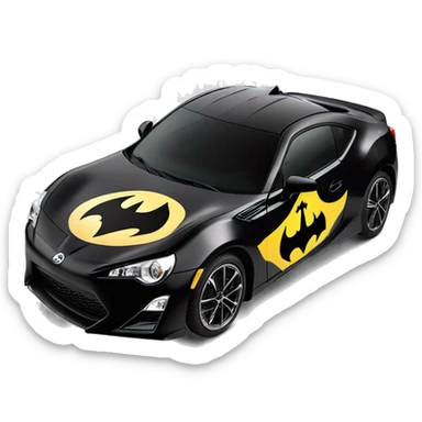 Batgirl and First Order Jet Trooper themed Scion FR-S  sticker