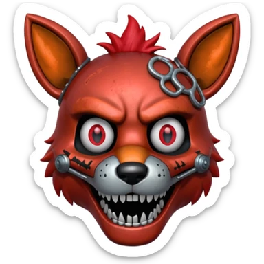 The head of Foxy of five nights at Freddy sticker