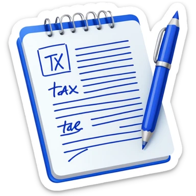 Tax learning note sticker