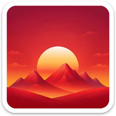 Red sky sticker
