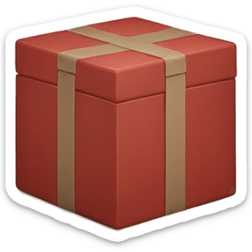 Square box with red sticker