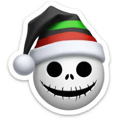 Jack Skellington Santa hat sticker