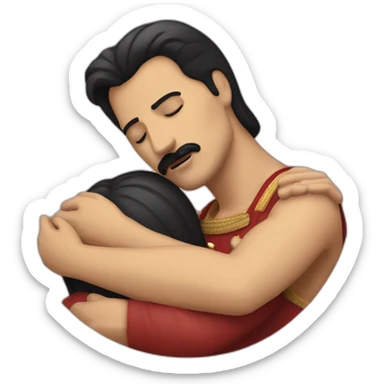 freddy mercury hugging  jesus sticker
