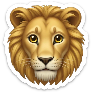 Un chat sure un lion sticker