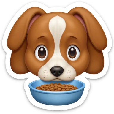 dog food sad dog emoji sticker