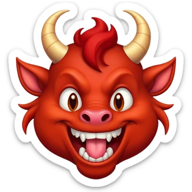 Winking devil blowing kiss sticker