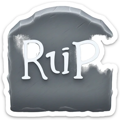 Tombstone that says RIP Monday sticker
