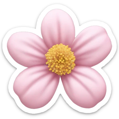 Pastel pink flower  sticker