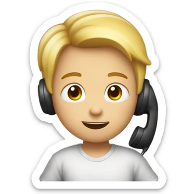 niño hablando por telefono sticker