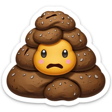 Poop eating poop sticker