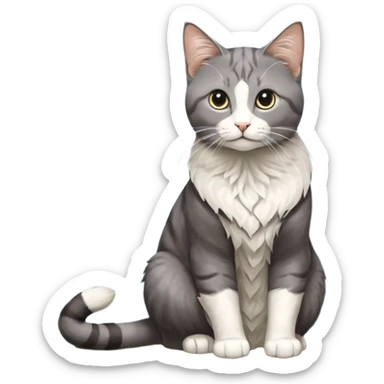 Кот в сапогах, циллиндр на голове, в руке пистолет Glock sticker