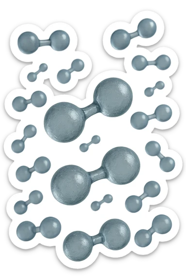 molecole di ossigeno che volano realistiche  sticker