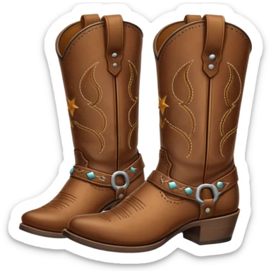 Cowboy boots sticker
