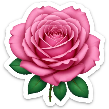 “A Polaroid photo of a pink rose  sticker