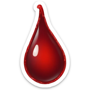 Blood drop sticker