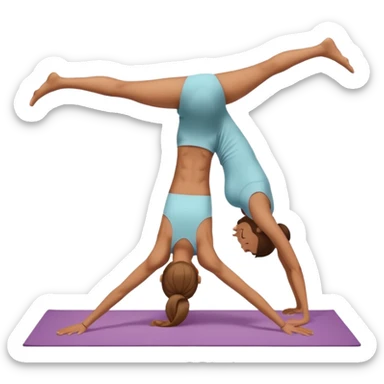 downward dog yoga pose sticker