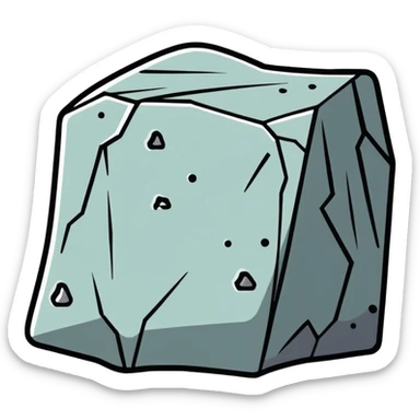 Black rock with white speckles  sticker