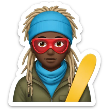 darkskin guy with dreads and a ski mask sticker