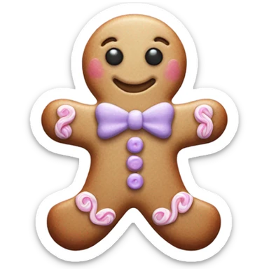 Pastel gingerbread man sticker