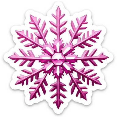 pink snowflake sticker